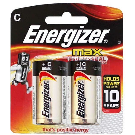 Energizer Max Alkaline C Battery - Pack of 2 –