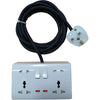 Extension cord terminator HEAVY DUTY Wire 10Meter 13A double socket - ABECO - Biznex.ae
