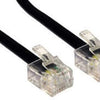 TELEPHONE EXTENSION CORD CABLE LINE WIRE WITH STANDARD RJ-11 BLACK - ABECO - Biznex.ae