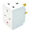 3 Way Socket Multi Plug Fused adapter UK Mains 13 aMP 240V aC 3 Socket - ABECO - Biznex.ae