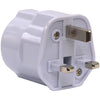 EU to UAE/KSA/UK/HK/Singapore Adaptor Plug with 13A Fuse and Safety Shutter, 2-Pin DE/FR/IT/ES European Plug Convert to UAE/UK 3-Pin Socket (White * 1 Piece) - ABECO - Biznex.ae