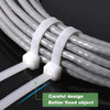 NICEKEY Nylon Zip Ties 50PCS Plastic Cable Ties Self-Locking Heavy Duty wrap ties Durable Strong Cable Ties (8inch, White) - ABECO - Biznex.ae