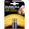 Duracell Plus Power Type AAA Alkaline Battery - 2 Pack - ABECO - Biznex.ae